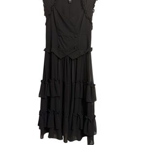 Hot Topic Black Ruffled Tunic